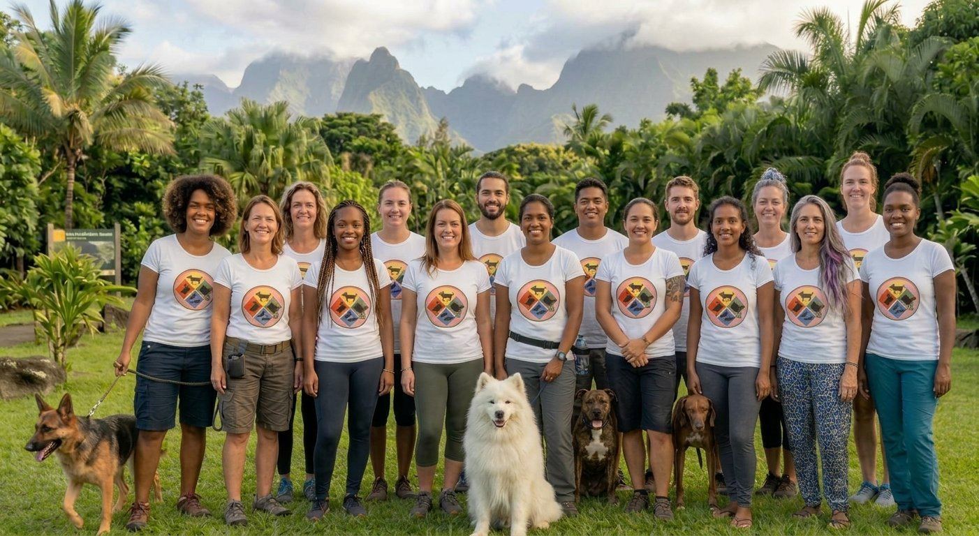 L'équipe de pet-sitters Pets Service 974 à La Réunion
